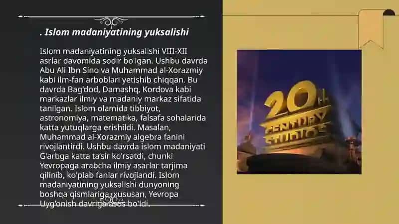 Islom madaniyatining yuksalishi 3