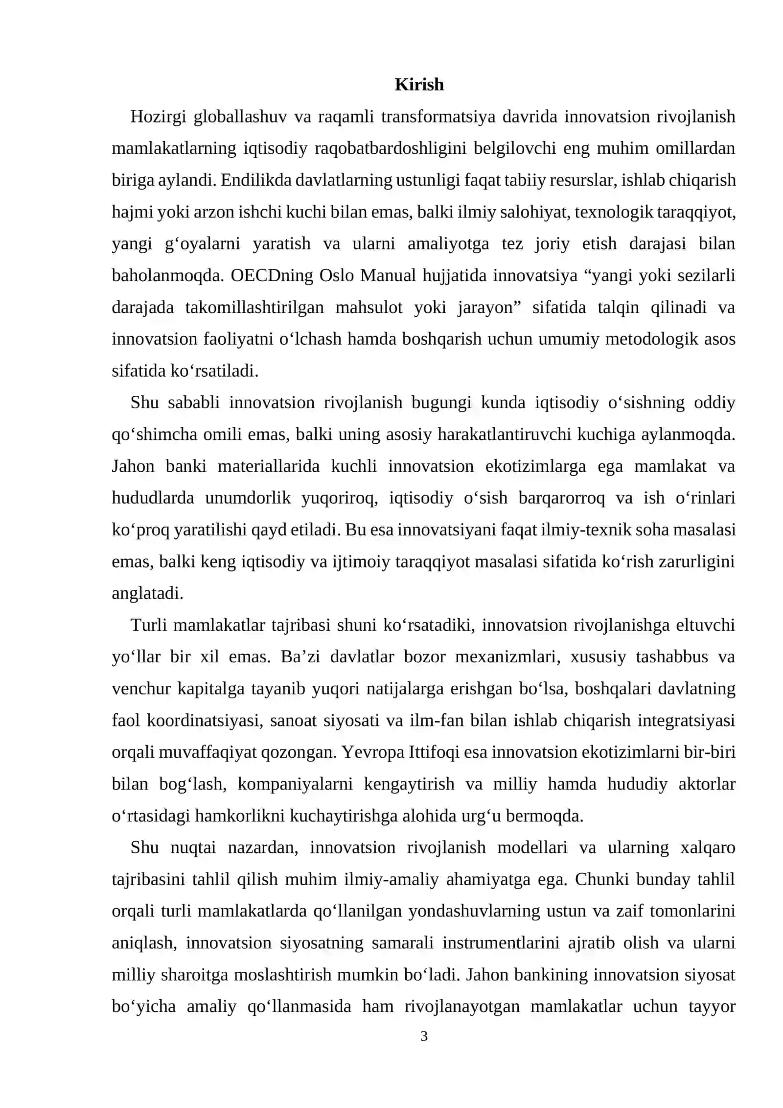 Innovatsion rivojlanish modellari: xalqaro tajriba taxlili 3