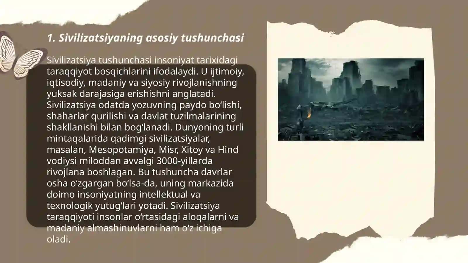 Sivilizatsiya va shahar tushunchalarining mohiyati va mazmuni 3
