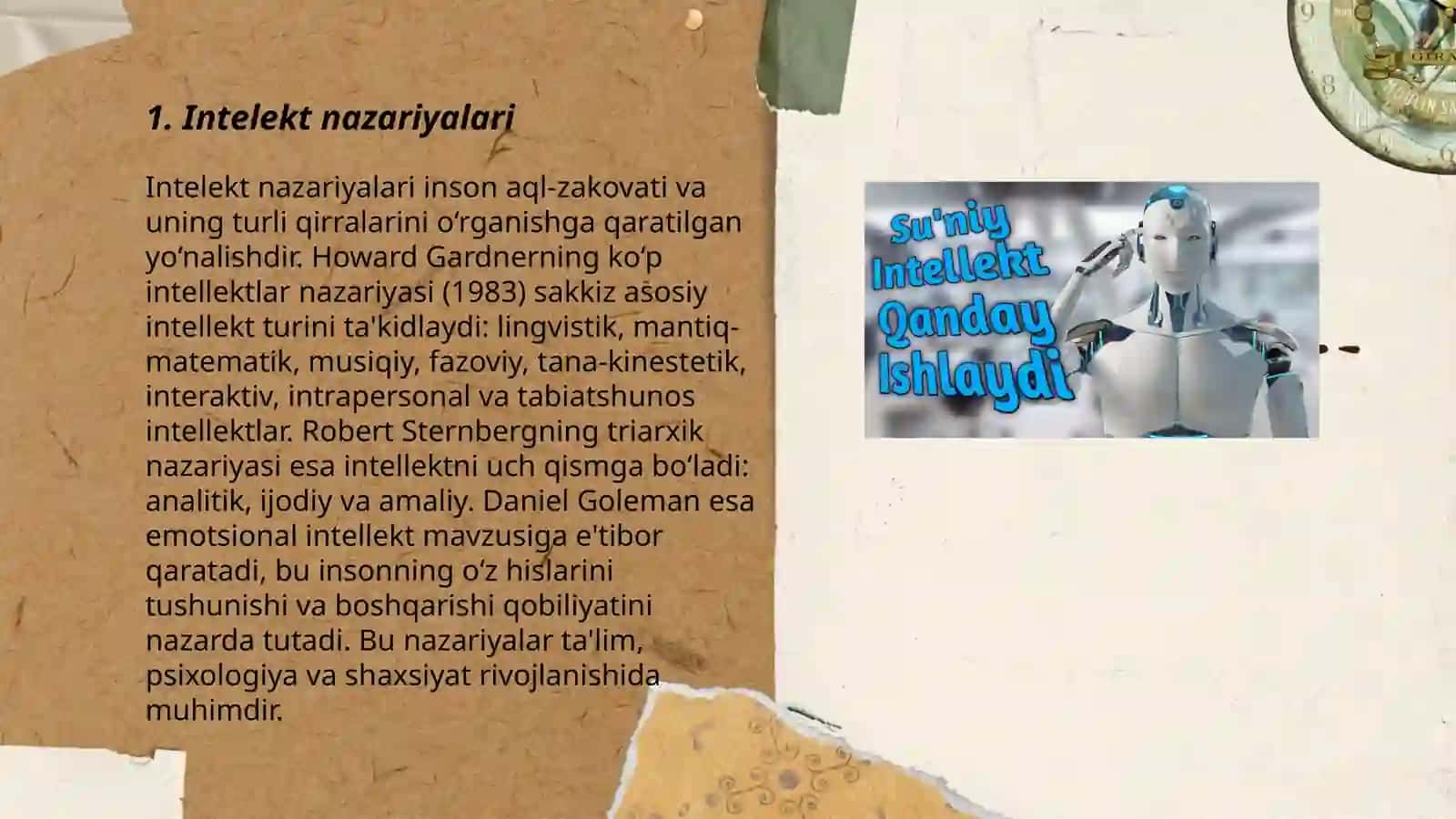 Intelekt va kreativlik nazariyalari 3