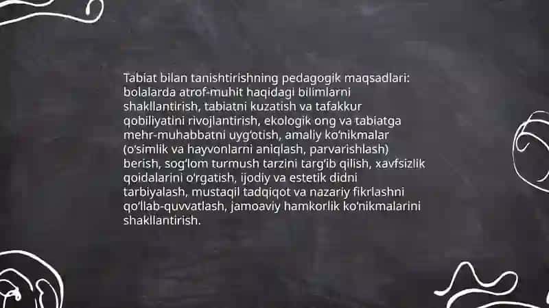 Bolalarni tabiat bilan tanishtirishning maqsad va vazifalari 3
