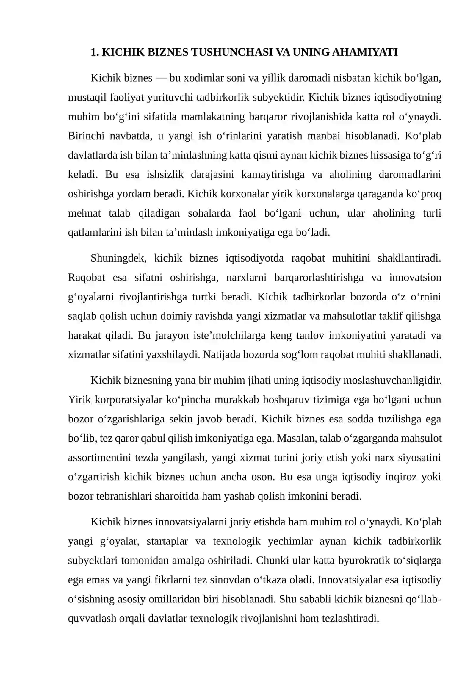KICHIK BIZNESDA RESURSLARNI SAMARALI TAQSIMLASH VA OPTIMALLASHTIRISH 3