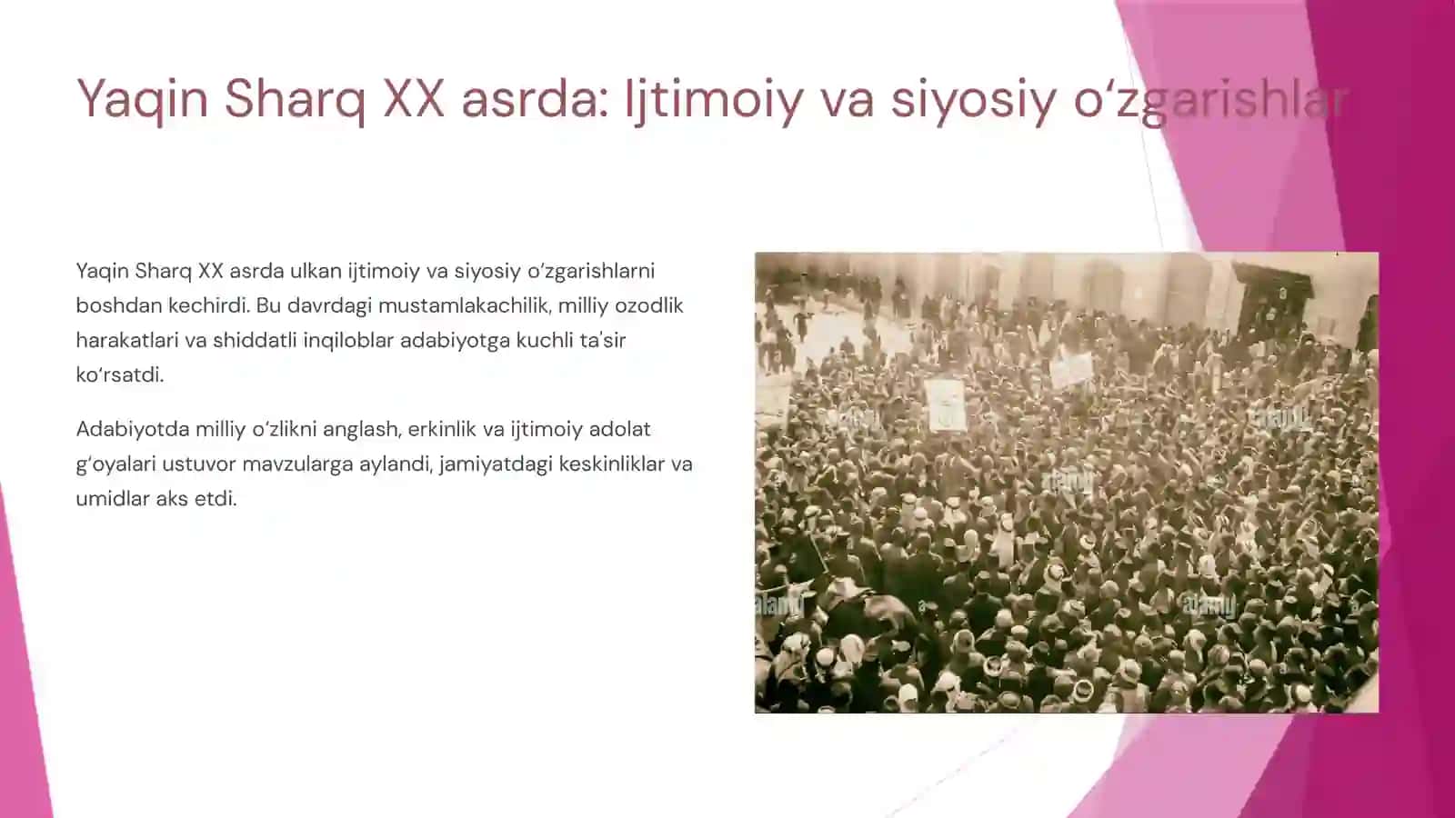 XX asr Yaqin Sharq adabiyoti xususiyatlari 3