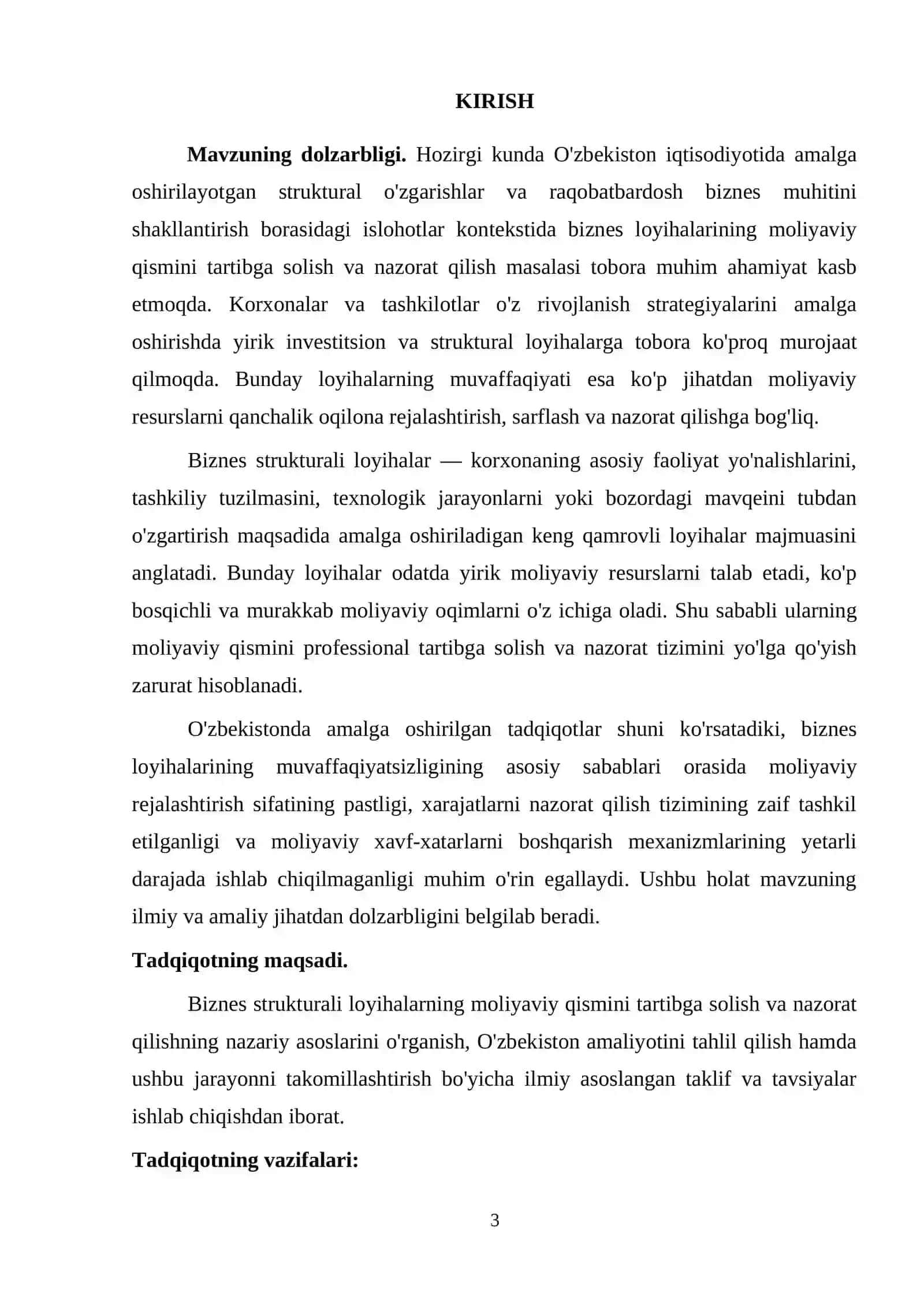Biznes Strukturali Loyihalarning Moliyaviy Qismini Tartibga Solish va Nazorat Qilishning Ahamiyati 3