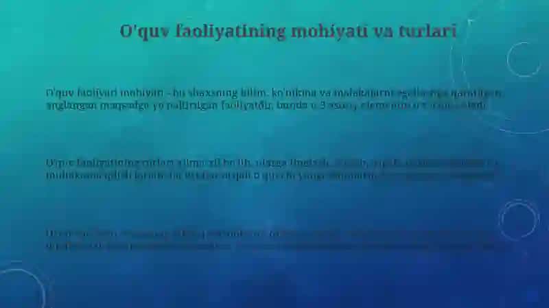 Talabada o'qish faoliyati, uning komponentlari va psixologik xususiyatlari 3