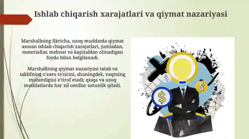 Alfred Marshallning iqtisodiy g'oyalari 3