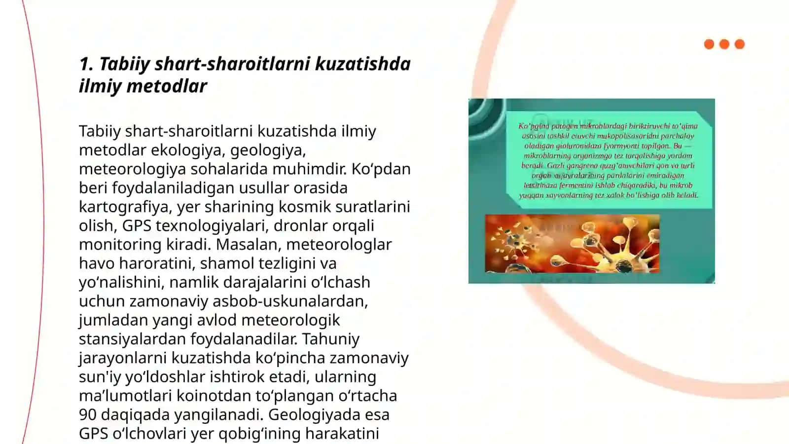 Tabiiy shart-sharoitlarni kuzatishda ilmiy metodlar 3