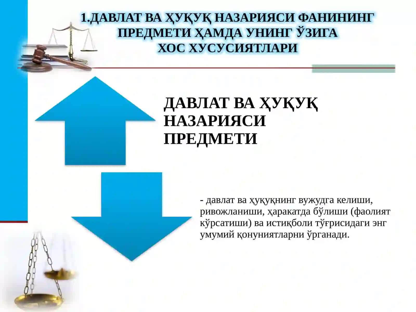 Давлат ва ҳуқуқ назариясининг предмети ваметодлари 3