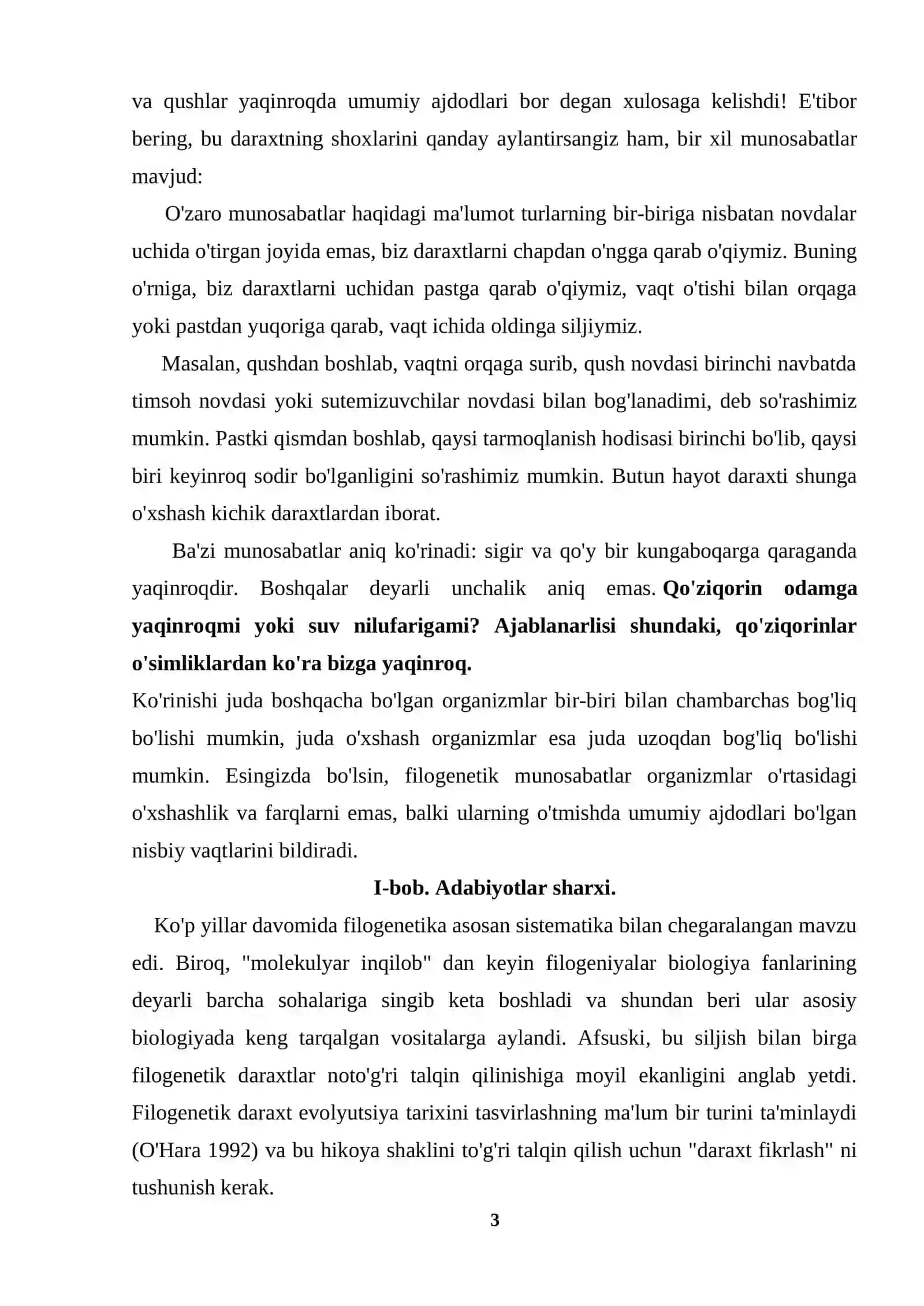 FILOGENETIK BOG’LANISHLARNI ANIQLASH 3