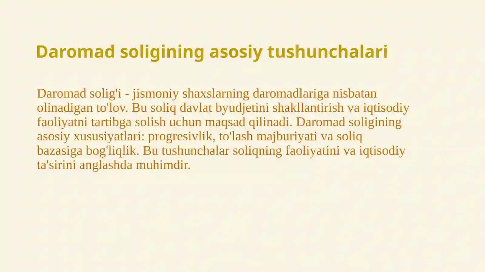 Jismoniy shaxslar daromad solig‘ining mohiyati, obyekt va bazasi metodik tahlil 3