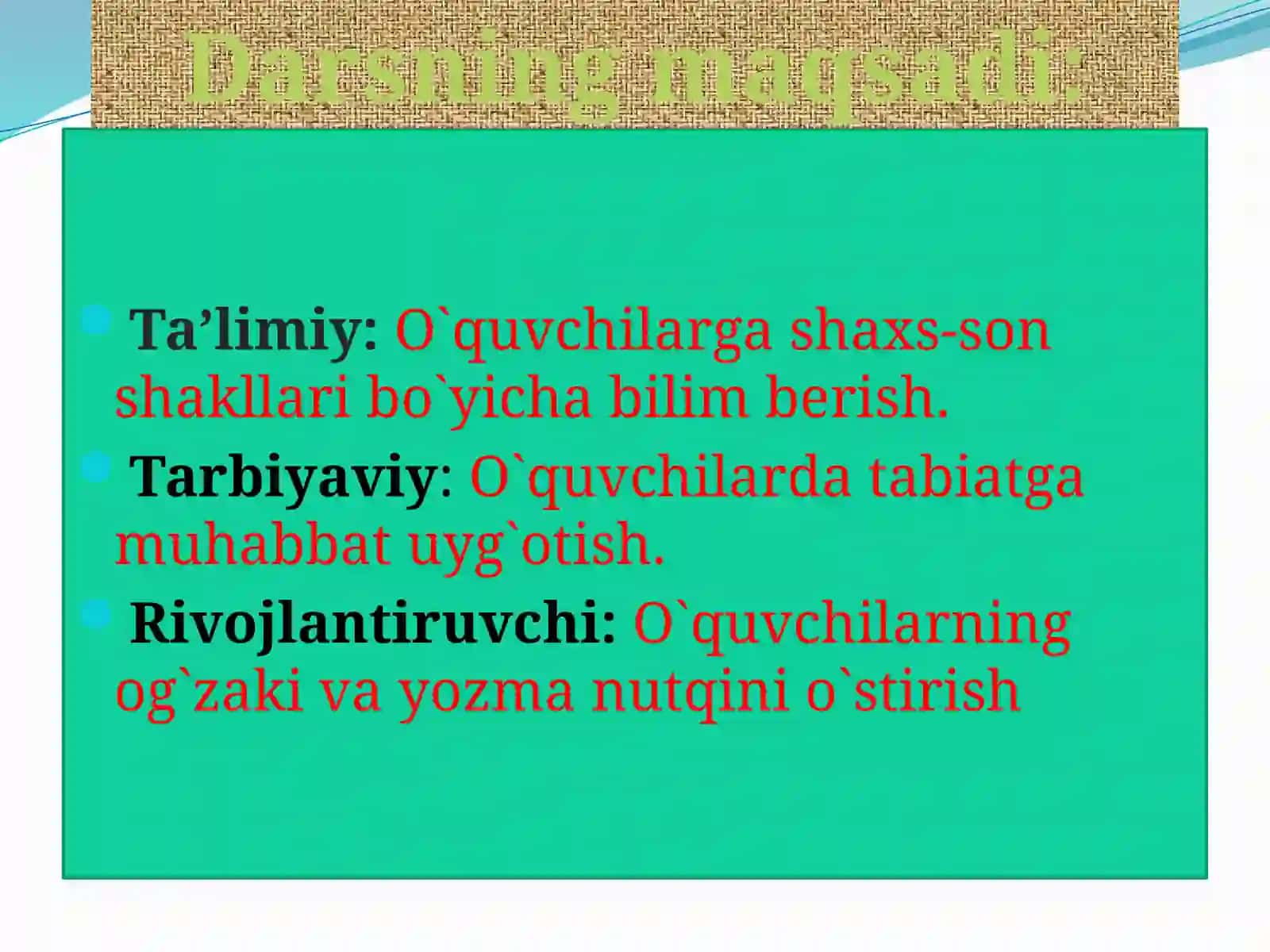 6-sinf ona tili fanidan ochiq dars ishlanmasi 3