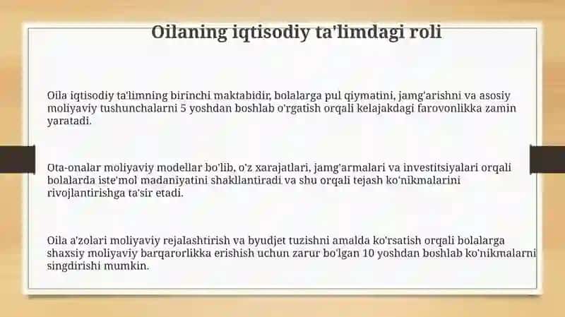 Oilabilanhamkorlikdaiqtisodiytarbiyanirivojlantirish 3