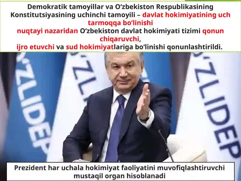 OʻZBEKISTONDA DEMOKRATIK, FUQAROLIK JAMIYATI ASOSLARINING SHAKLLANISHI, 3
