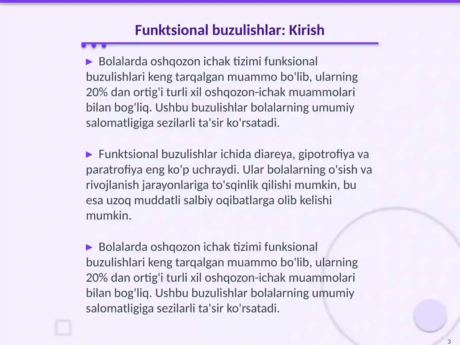 Bolalarda oshqozon ichak tizimini funksional buzulishi 3