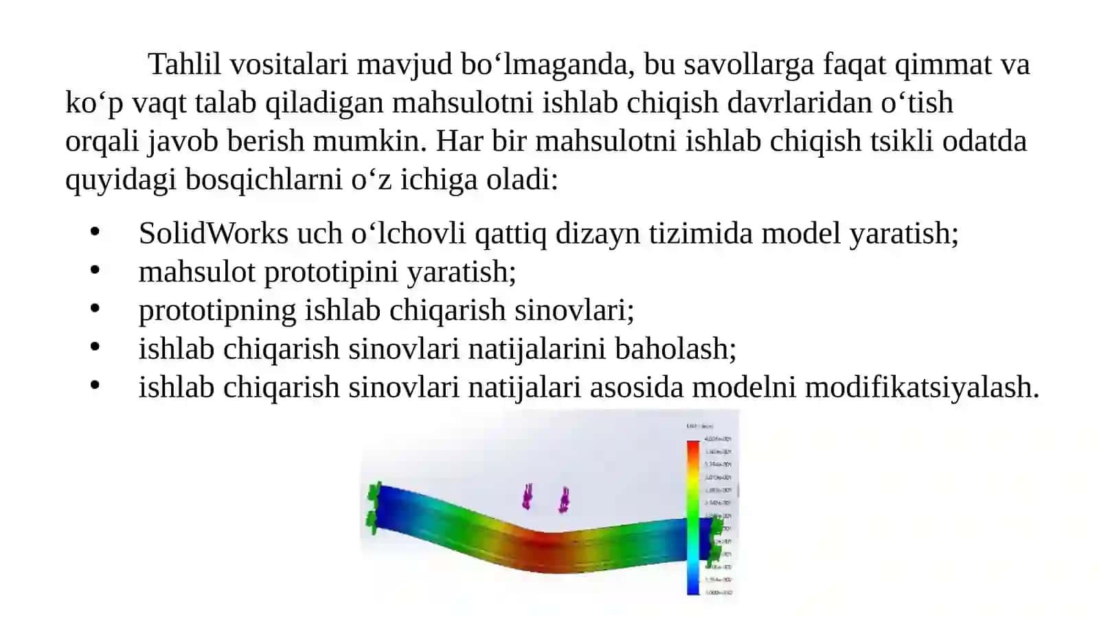 SolidWorks Dizaynning Mustahkamligi 3