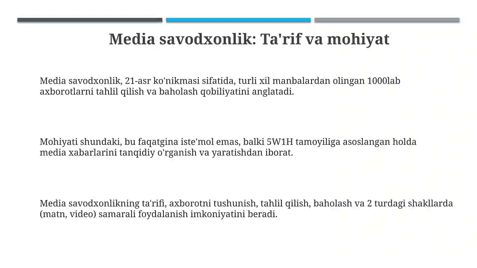 Media savodxonlik 3