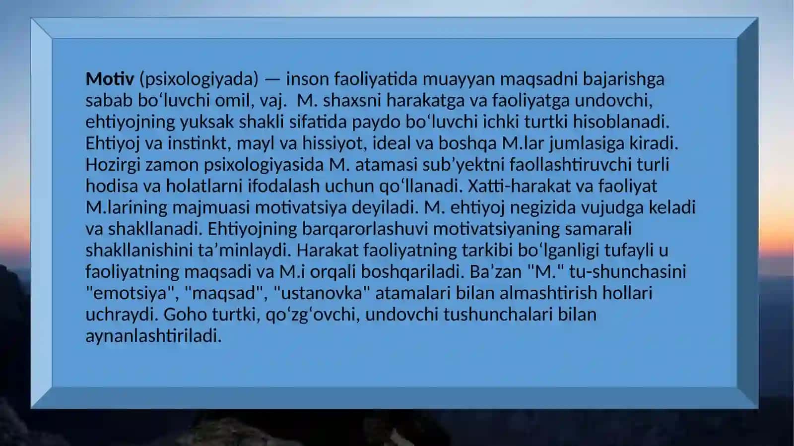 Faollik va motiv. Kreativlik ijodiy qobilyat va individual xususiyatlar o'rtasidagi bog'liqlik 3