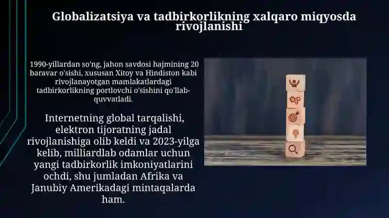 Tadbirkorlikning shakllanishi va rivojlanish tarixi 3