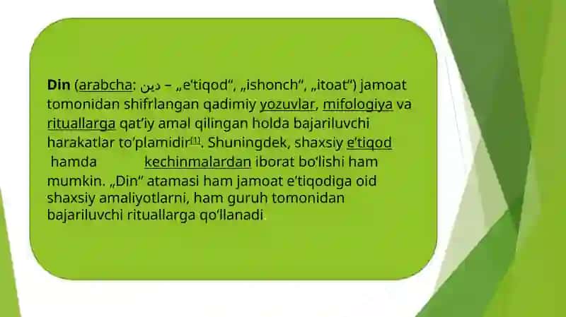 Dinshunoslik fanining predmeti, maqsadi va vazifalari 3