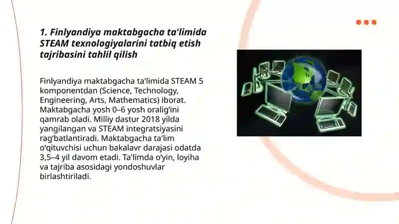 STEAM ta'lim texnologiyasini maktabgacha ta'limda qoʻllash boʻyicha xorijiy tajribalar tahlili 3