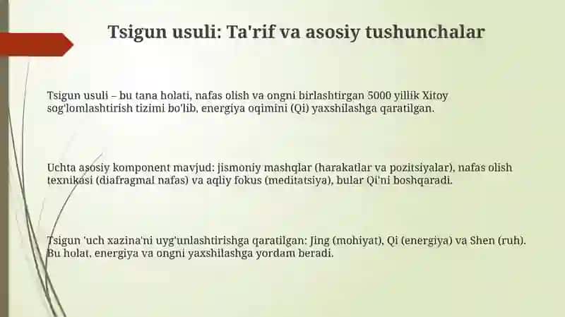 Tsigun usuli 3