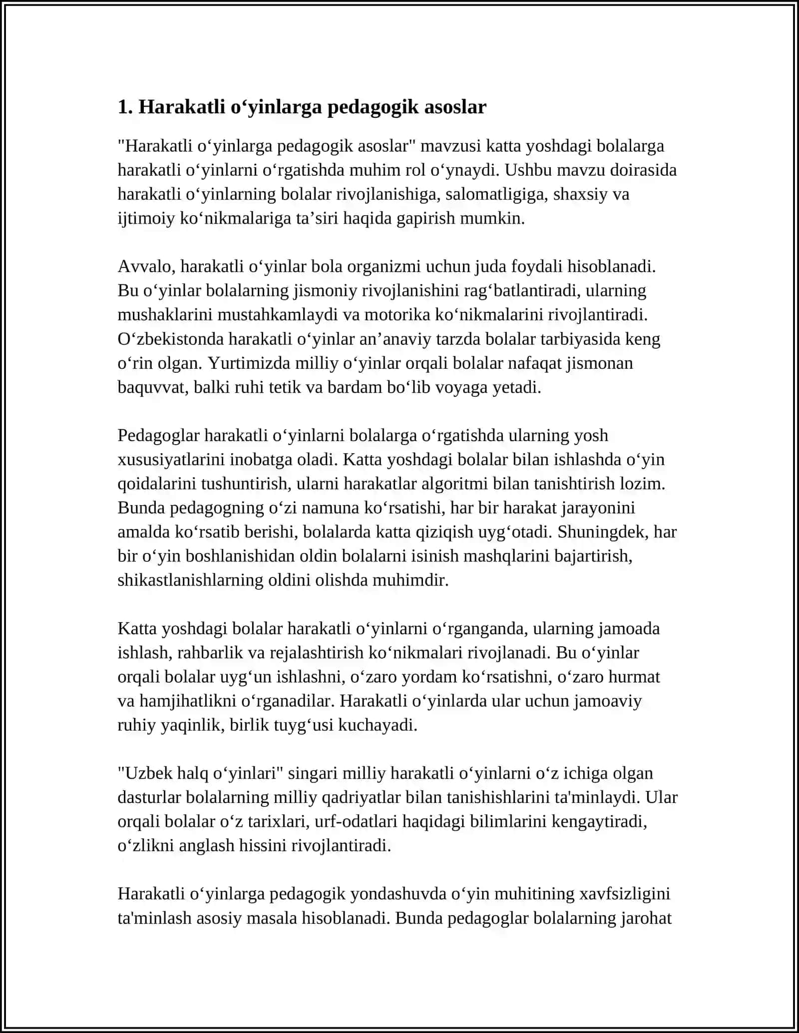 Harakatli o‘yinlarga pedagogik asoslar 3