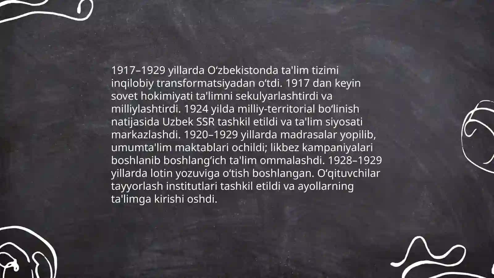 Ózbekistonda 1917-1990 yillarda talim tizimi va pedagogika 3