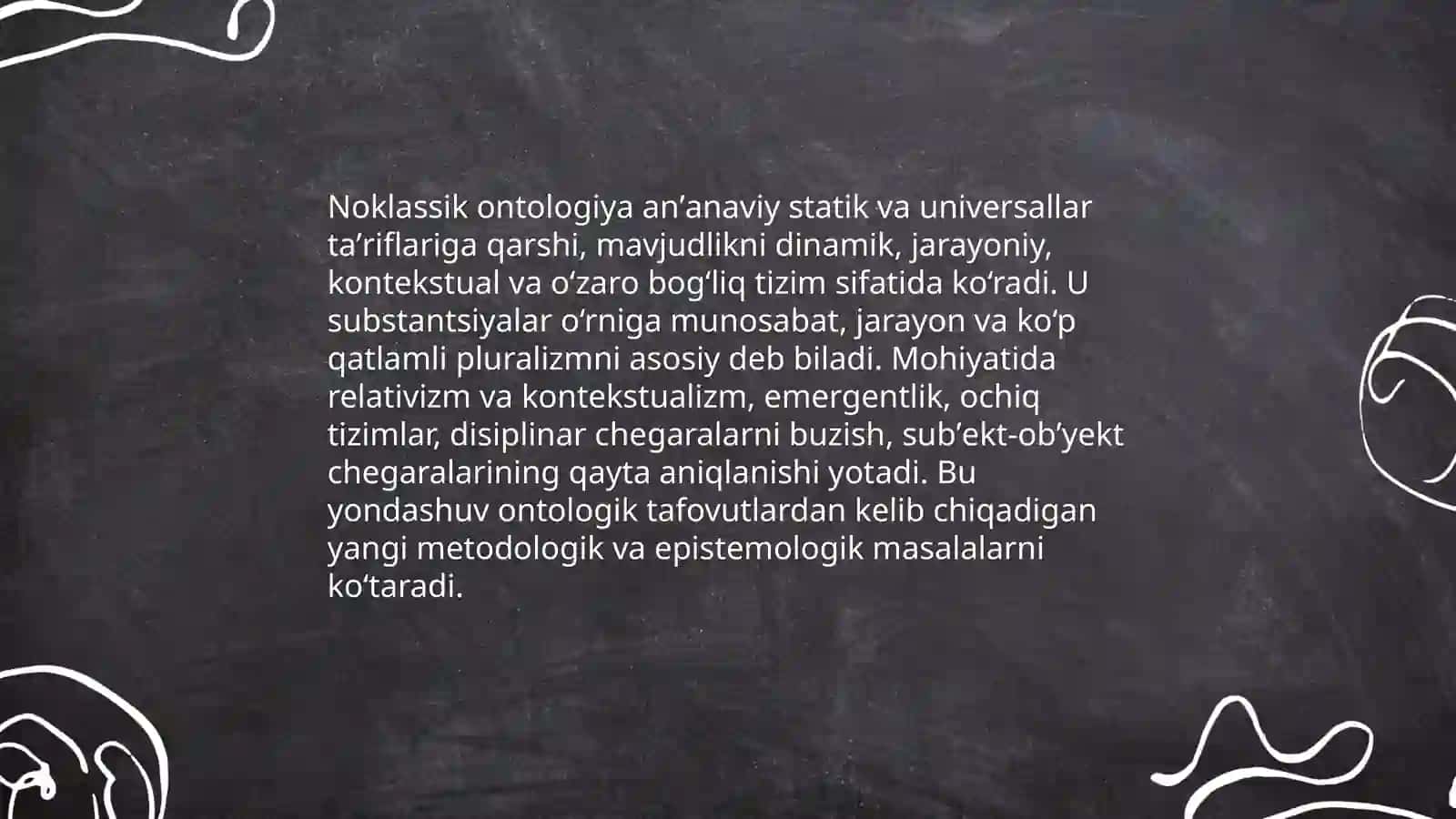 Noklassik ontologiyaning yoʻnalishlari va mohiyati 3