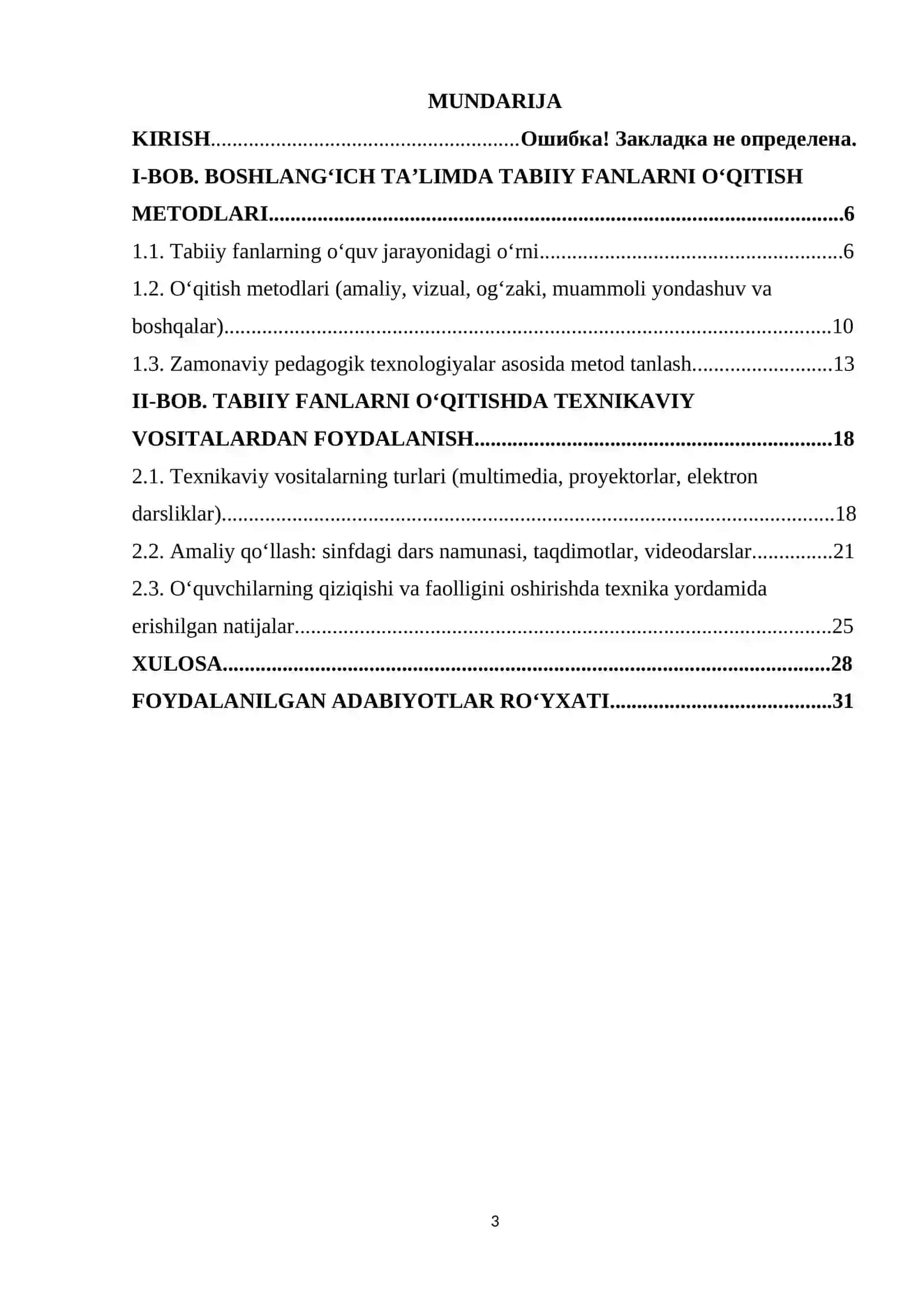 BOSHLANG'ICH TALIM TABIIY FANLARINI O'QITISH METODLARI VA VOSITALARI O’QITISHNING TEXNIKAVIY VOSITALARI 3