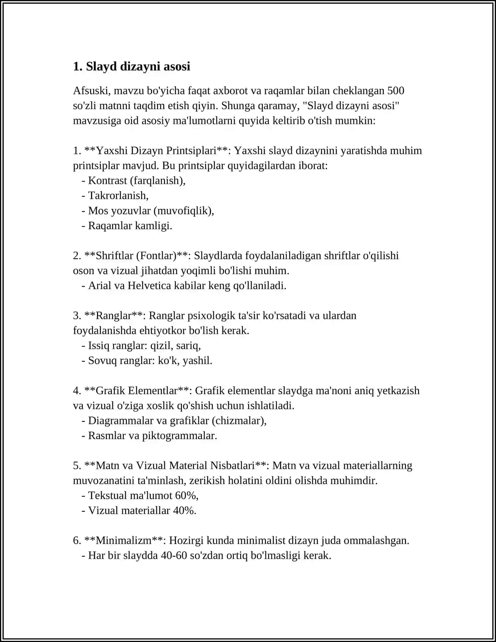 MS POWER POINTDA ÒRGANUVCHI INTERAKTIV TAQDIMOTLAR YARATISH 3