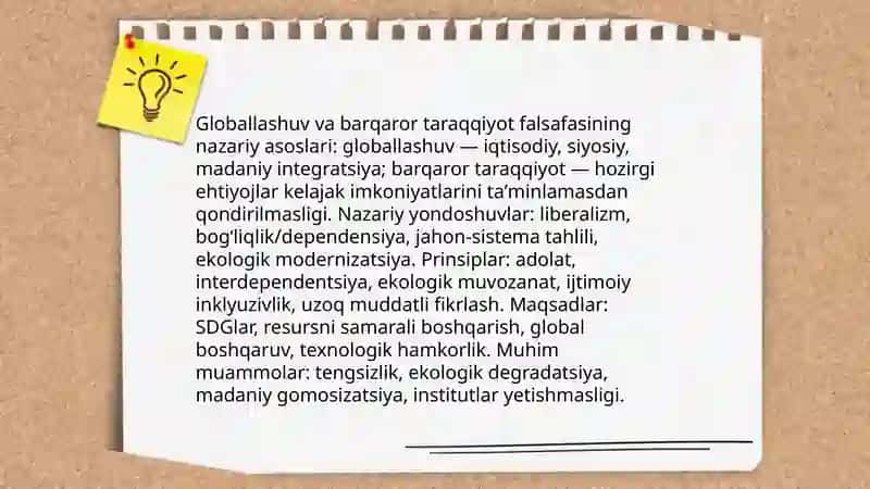 Globallashuv va barqaror taraqqiyot falsafasi 3