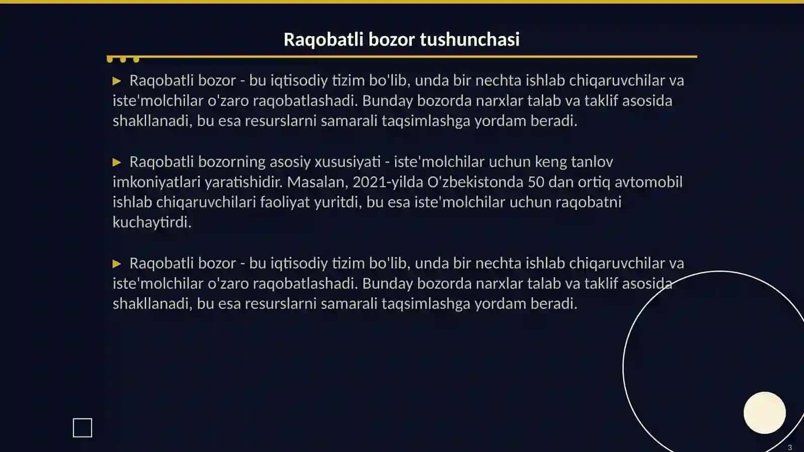 Raqobatli bozor:mohiyati va faoliyat yuritishdagi muammolar 3