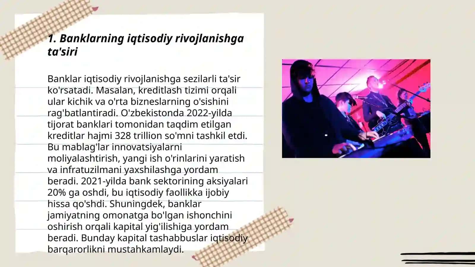 Banklar va ularning iqtisodiyotni rivojlantirishdagi o'rni 3