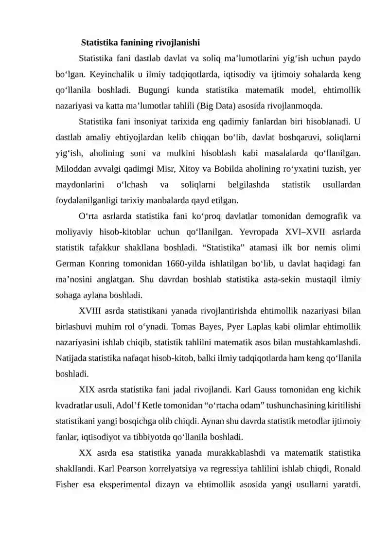 Statistika faniga hissa qo‘shgan olimlar 3