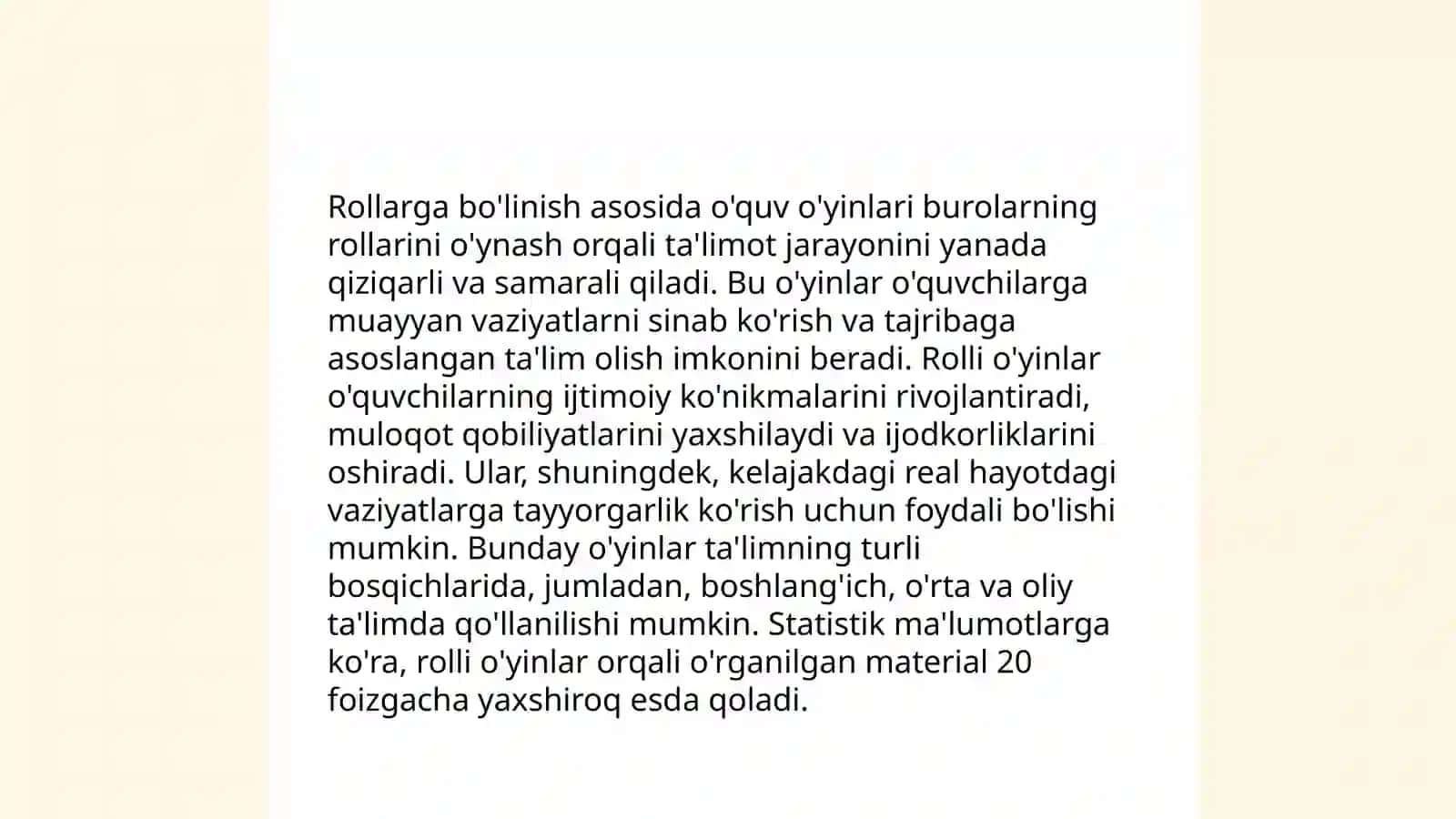O'quv o'yinlari 3