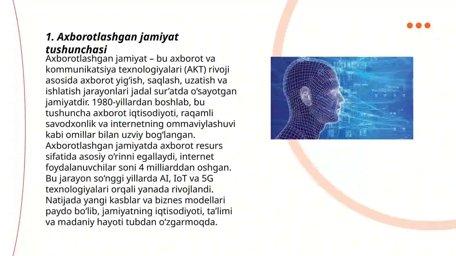 Axborotlashgan jamiyat va uning istiqbollari 3