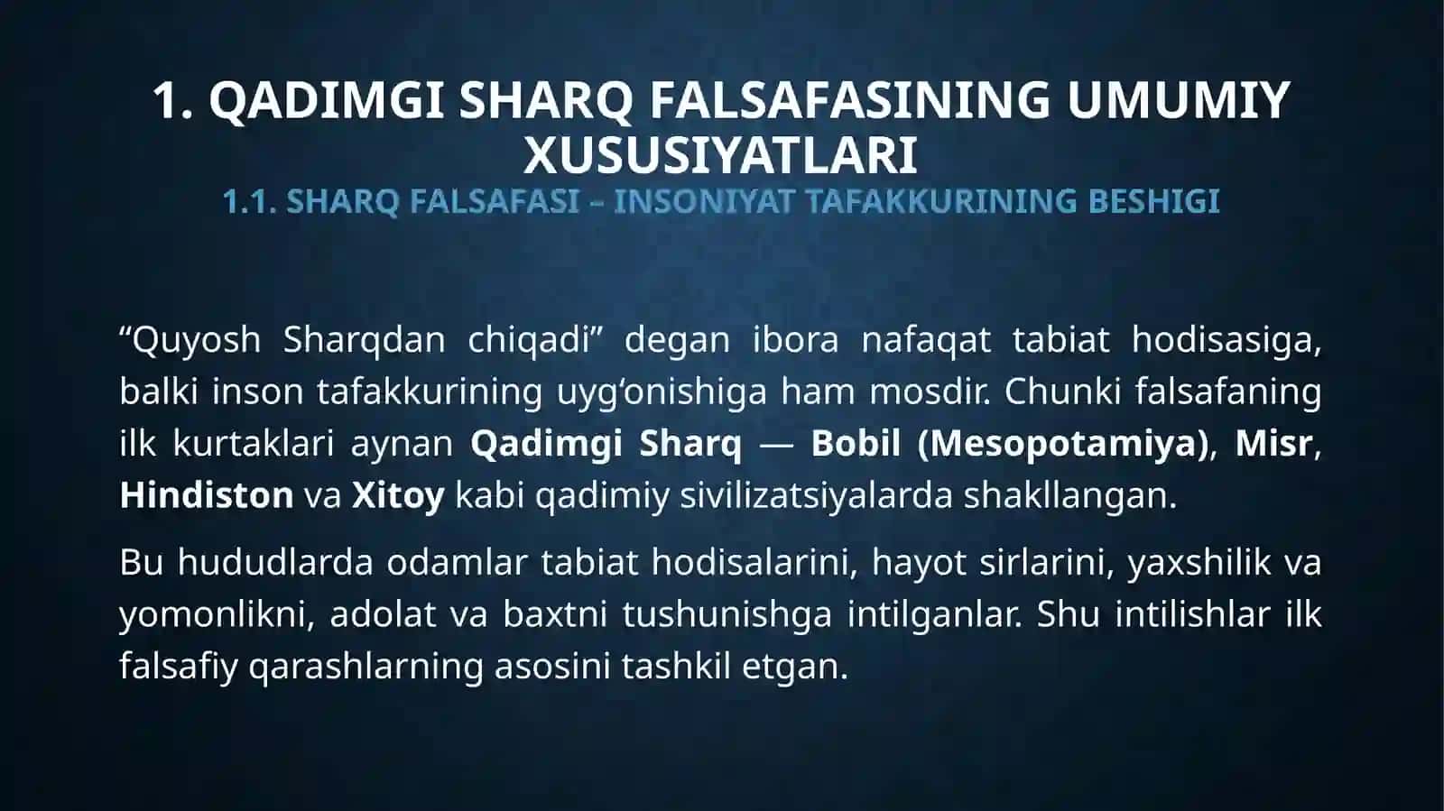 QADIMGI SHARQ FALSAFASINING UMUMIY XUSUSIYATLARI 3