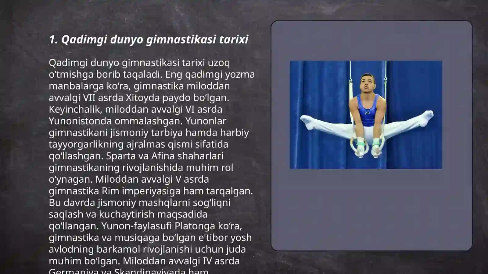 Gimnastika rivojlanish tarixi 3
