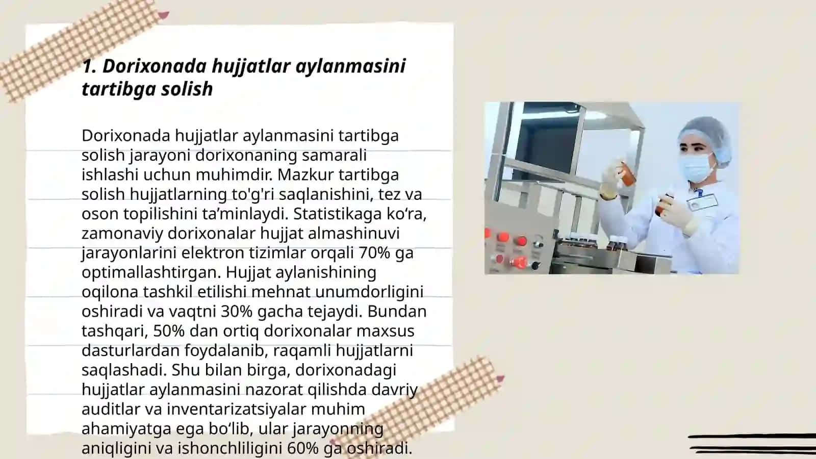 Dorixona va farmatsevtik tashkilotlar faoliyatida hujjatlar aylanmasini tashkil qilish 3