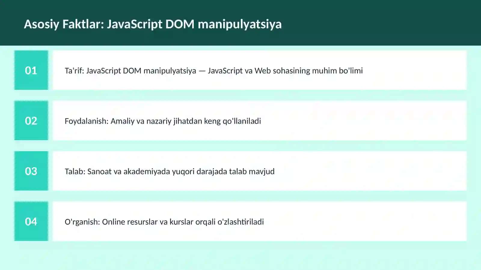 JavaScript DOM manipulyatsiya 3
