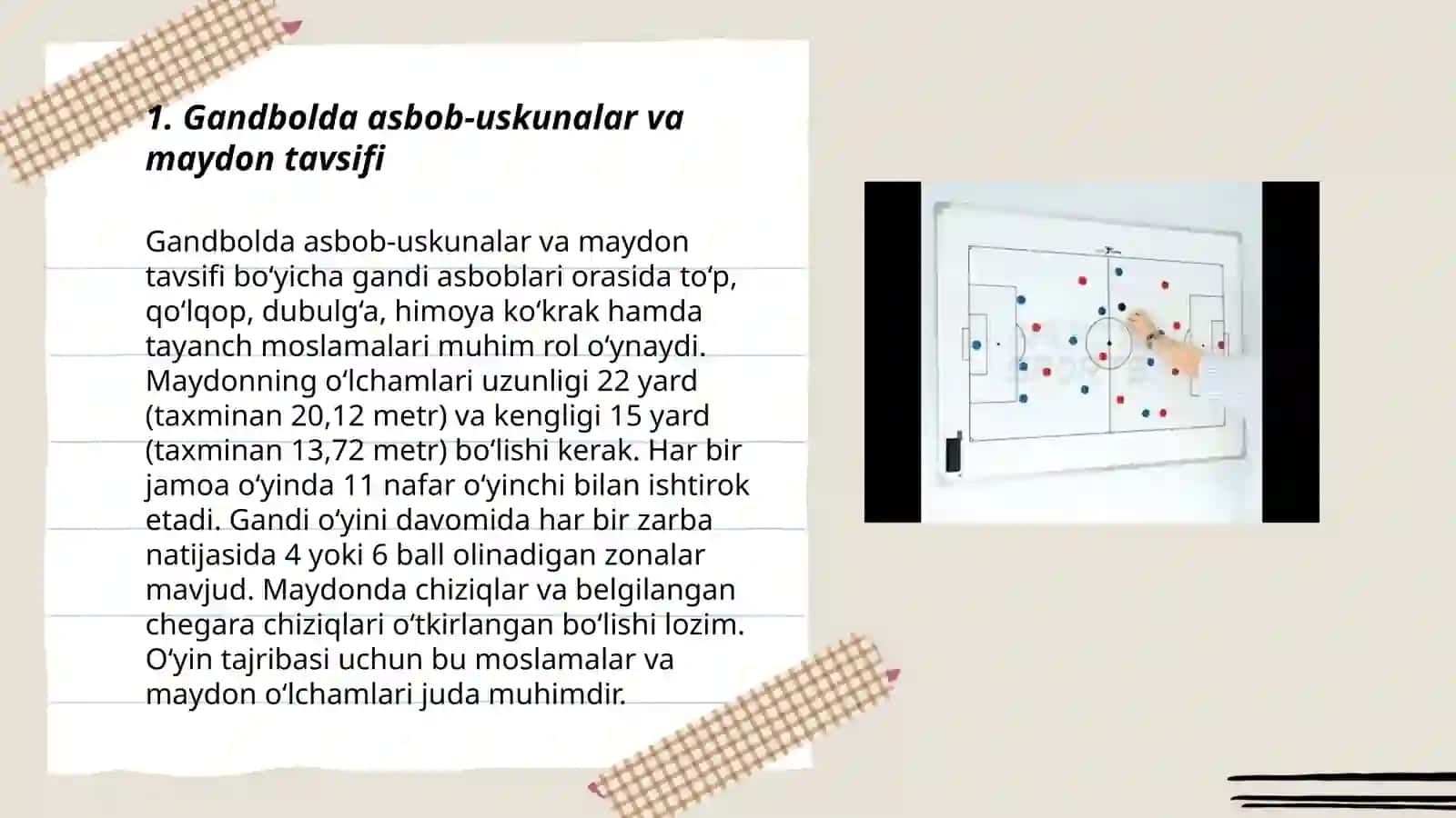 Gandbol o‘yin texnikasi va taktikasi tavsifi 3