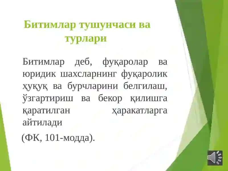 Битимлар. ВАКИЛЛИК ВА ИШОНЧНОМА. МУДДАТЛАР. ДАЪВО МУДДАТИ 3