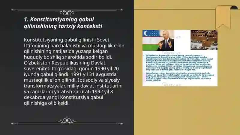 O'zbekiston Respublikasi Konstitutsiyasining qabul qilinishi 3