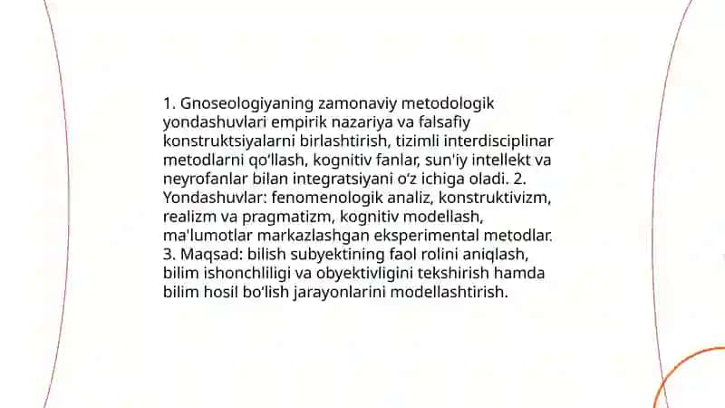 Gnoseoligiyaning zamonaviy tahlili va bilish muammolari 3