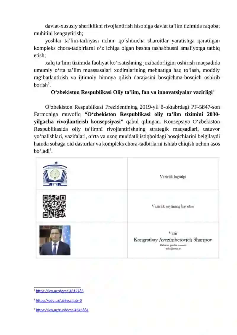 O‘zbekiston Respublikasining ta’lim tizimini rivojlantirish konsepsiyasi 3