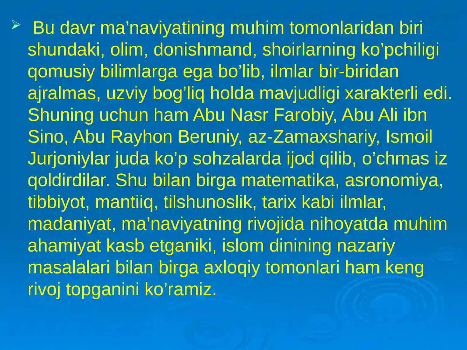 Sharq Uyg’onish davrida ta’lim-tarbiya fikrlari (IX-XII asrlar) 3