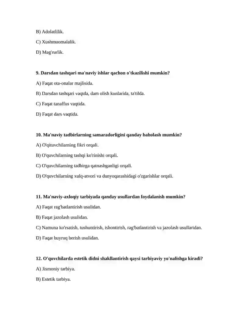 O'quvchilarning darsdan tashqari tarbiyaviy jarayonlarda ma'naviy ishlarni tashkil etish 3