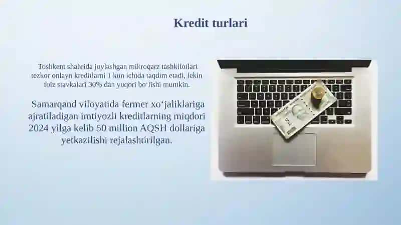 Zamonaviy bank kreditlari, onlayn kreditlar 3