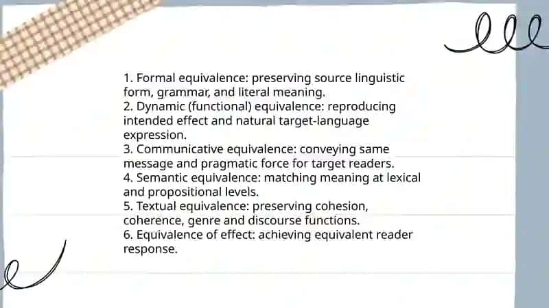 Equalence in translation 3