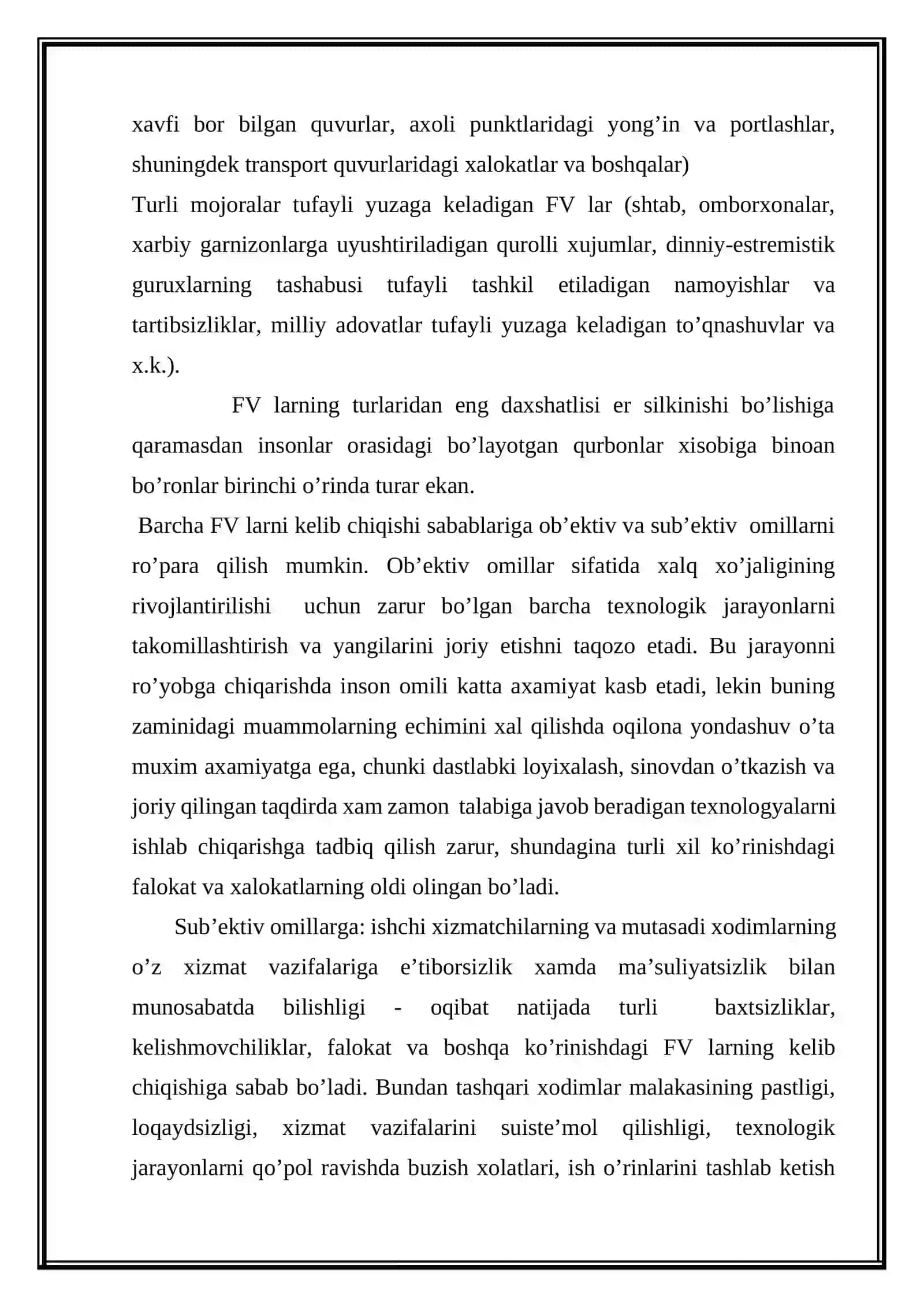 Favqulodda vaziyatlarning turlari va ularning kelib chiqish sabablari 3